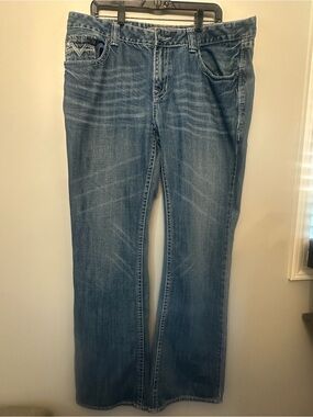 rock and roll  Cowboy Men’s Blue Jeans Boot Leg Western 38 X 36